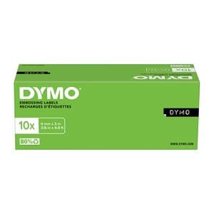 Picture 3 of Reliëftape Dymo embossing vinyl 9mm wit op rood