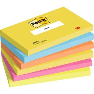 Picture 1 of Memoblok 3M Post-it 655 76x127mm Energetic Colours 6 stuks