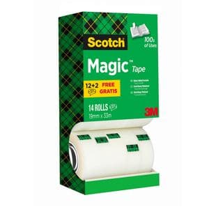 Picture 2 of Plakband Scotch Magic 810 19mmx33m onzichtbaar mat 12+2 gratis