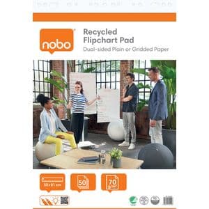 Picture 7 of Flipoverpapier Nobo gerecycled 58x81cm dubbelzijdig plano 50vel