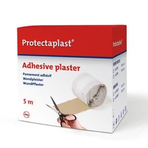 Picture 1 of Elastische pleister Protectaplast bruin op rol 6cmx5m
