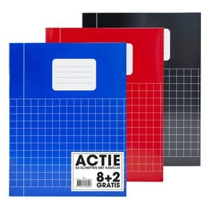 Picture 2 of Schrift SOHO Basic A5 ruit 10x10mm 80 pagina's 60gr assorti 8+2 gratis