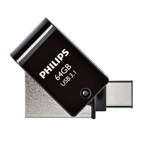 Picture 1 of USB stick 3.1 Philips 2in1 USB-C USB-A 64GB zwart