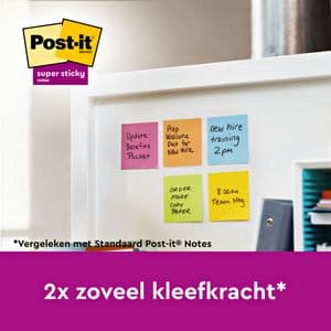 Picture 2 of Memoblok Post-it 654 Super Sticky 76x76mm Boost 5 stuks