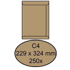 Picture 3 of Envelop Quantore akte C4 229x324mm bruinkraft 250 stuks