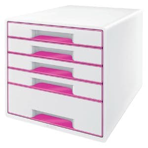 Picture 4 of Ladenblok Leitz WOW 5 laden wit/roze