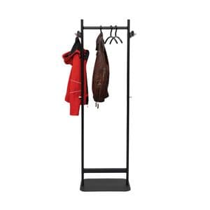 Picture 4 of Garderoberek MAUL Salsa staand 172x52x40cm 40kg, 8 haken zwart RAL9004