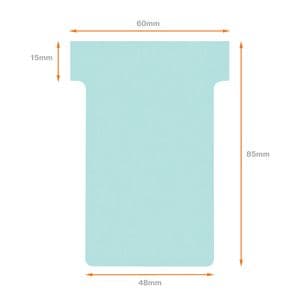 Picture 1 of T-kaart Nobo nr.2 48mm blauw 100 stuks