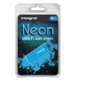 Picture 2 of USB stick 2.0 Integral Neon USB-A 16GB blauw
