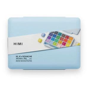 Picture 1 of Gouache HIMI 24 kleuren 30gr opbergbox ice blue