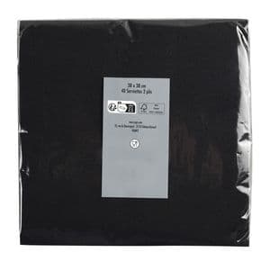 Picture 5 of Servet Pronappe 1/4 vouw 2-laags 380x380mm 40 vel zwart