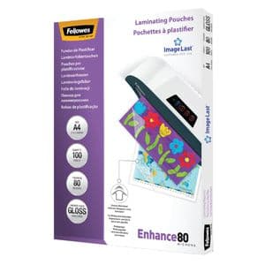 Picture 2 of Lamineerhoes Fellowes A4 2x80micron glans 100 stuks