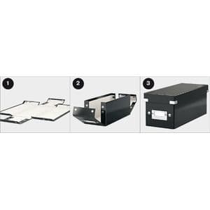 Picture 4 of DVD-opbergdoos Leitz Click & Store WOW gerecycled karton 206x147x352mm zwart