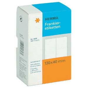 Picture 1 of Frankeeretiket HERMA 4328 dubbel 130x40mm 500 stuks