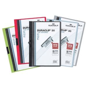 Picture 1 of Klemmap Durable Duraclip A4 3mm 30 vellen assorti