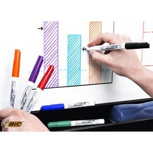 Picture 2 of Whiteboardmarker Bic Velleda 1744 rond medium assorti 4 stuks