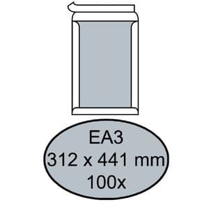 Picture 2 of Envelop Quantore bordrug EA3 312x441mm zelfklevend wit 100 stuks