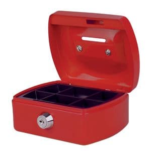 Picture 1 of Geldkist Pavo met muntgleuf 125x95x60mm rood