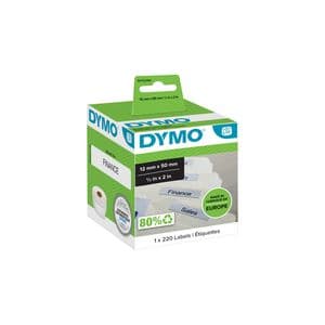 Picture 1 of Etiket Dymo LabelWriter naamkaart hangmap 12x50mm 1 rol á 220 stuks wit