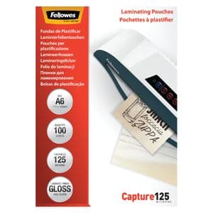 Picture 3 of Lamineerhoes Fellowes A6 2x125micron glans 100 stuks