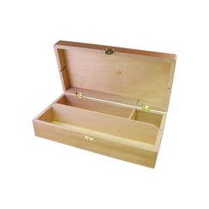 Picture 2 of Tekendoos 25x12.5x6.5cm 3 vakken beukenhout