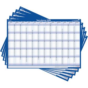 Picture 3 of Jaarplanner 2026 Legamaster 1 persoon 90x60cm horizontaal gelamineerd Engelstalig