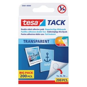 Picture 1 of Kleefpads tesa® TACK dubbelzijdig transparant 200 stuks 200 stuks