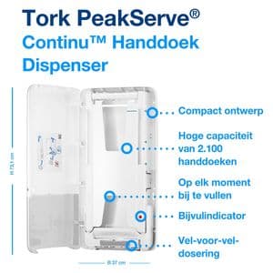 Picture 3 of Handdoekdispenser Tork H5 Elevation PeakServe wit 552500