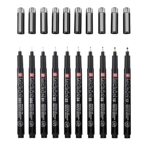 Picture 3 of Fineliner Sakura Pigma Micron Black Edition set à 10 breedtes + gratis etui