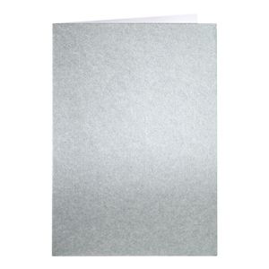 Picture 1 of Correspondentiekaart Papicolor dubbel 105x148mm metallic zilver pak à 6 stuks