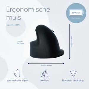 Picture 3 of Muis R-Go Ergonomisch HE Break Wireless Rechts M