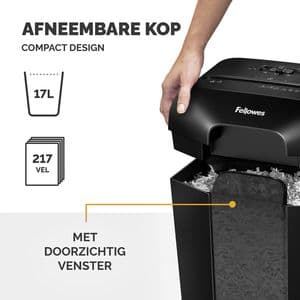 Picture 6 of Papiervernietiger Fellowes Powershred LX50 snippers 4x37mm zwart