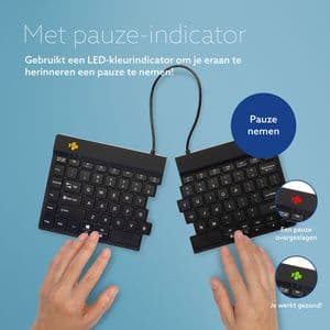 Picture 4 of Toetsenbord R-Go Split Break QWERTY WL zwart