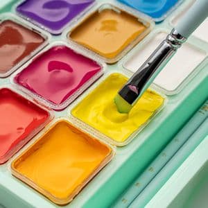 Picture 1 of Gouache HIMI 18 kleuren 30gr opbergbox groen