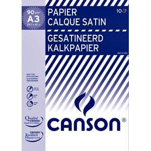 Picture 1 of Kalkpapier Canson gesatineerd 10vel 90gr A3 doorschijnend