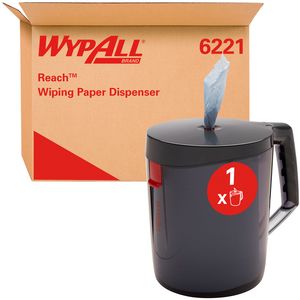 Picture 1 of Poetspapierdispenser WypAll L10 Reach draagbare dispenser zwart 6221
