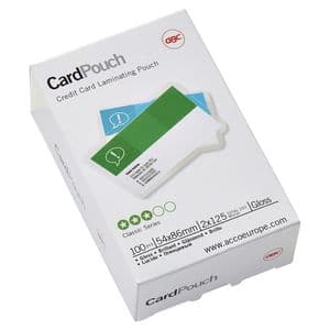 Picture 1 of Lamineerhoes GBC creditcard 54x86mm 2x125micron 100 stuks
