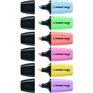 Picture 2 of Markeerstift STABILO BOSS mini pastel assorti 6 stuks