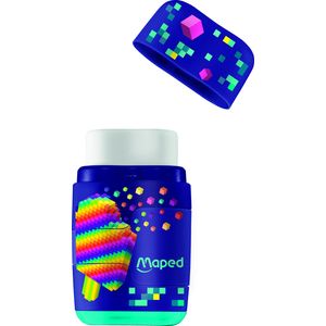 Picture 3 of Puntenslijper Maped Pixel Party Connect 2-gaats met gum display à 20 stuks