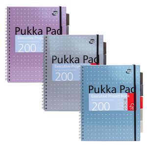 Picture 1 of Projectboek Pukka Pad Metallic Executive A4 lijn 5-tabs 4-gaats 200 pagina's 80gr assorti