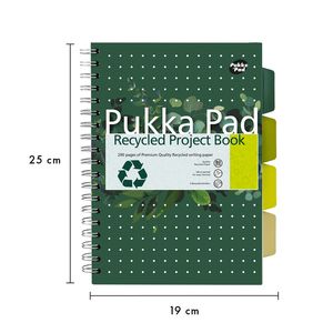 Picture 3 of Projectboek Pukka Pad Recycled B5 lijn 4-tabs 200 pagina's 80gr groen