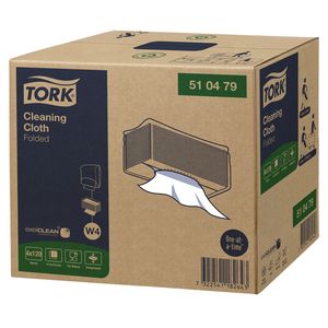 Picture 3 of Reinigingsdoek Tork W4 Premium gevouwen 1-laags 4x120 vel wit 510479
