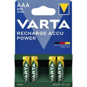 Picture 1 of Batterij oplaadbaar VARTA 4x AAA 800mAh ready2use