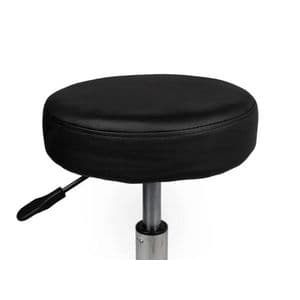 Picture 3 of Tabouret kruk Office hoog met gasveer harde wielen zw