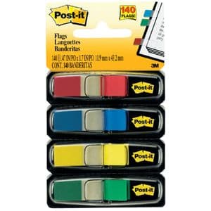 Picture 1 of Indextabs Post-it 6834 11,9x43,1mm assorti 140 tabs