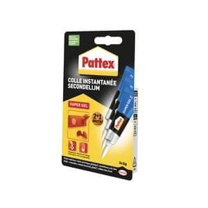 Picture 2 of Secondelijm Pattex super gel 3 gram blister 2+1 gratis
