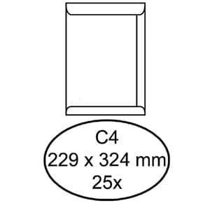 Picture 1 of Envelop Quantore akte C4 229x324mm zelfklevend wit 25 stuks