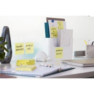 Picture 3 of Memoblok 3M Post-it 654-SSCY Super Sticky 76x76mm geel voordeelpak