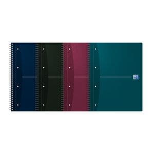 Picture 1 of Collegeblok Oxford Office Essentials A4+ lijn 4-gaats 180 pagina's 80gr assorti