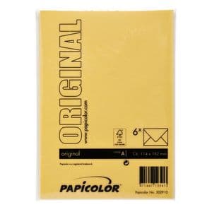 Picture 3 of Envelop Papicolor C6 114x162mm dottergeel pak à 6 stuks